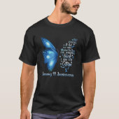 私はストームトリソミー18認識度蝶T Sh Tシャツ (正面)