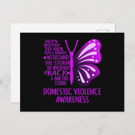 私はストーム支援DV認識度 案内ポストカード (正面/裏面)