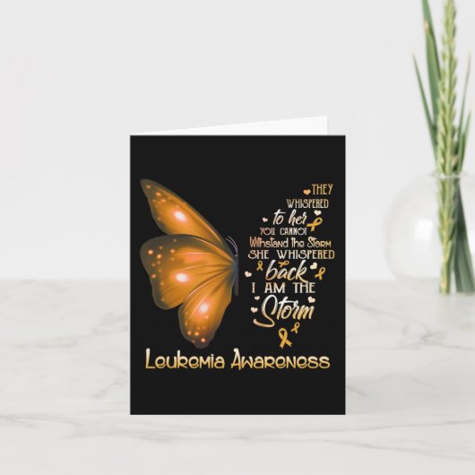 私はストーム白血病認識度バタフライ カード (正面)