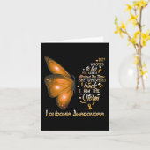 私はストーム白血病認識度バタフライ カード (黄色い花)