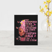 私はストーム黒人女性アフロ乳がん戦争 カード (黄色い花)