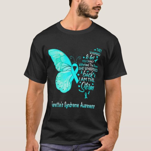 私はストーム・トゥレット症候群認識度ビュート Tシャツ (正面)