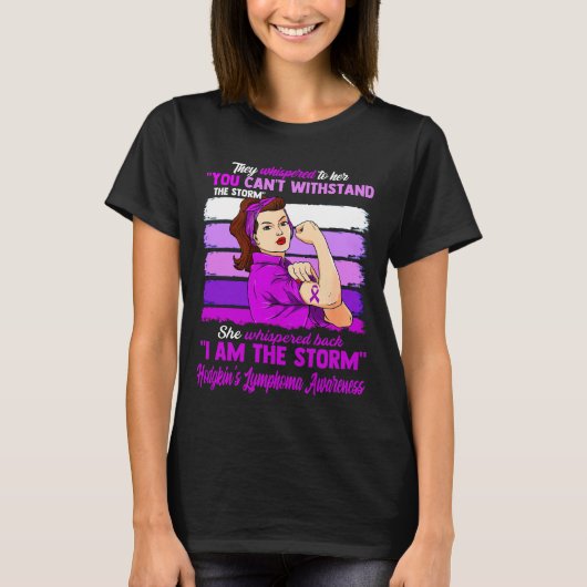 私はストーム・ホジキンリンパ腫認識度 Tシャツ (正面)