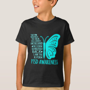 私はストームPtsdストレス認識度リボングラフ Tシャツ