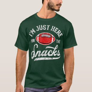 私はスナックのファンタジーのフットバルのためにここにおもしろいいる Tシャツ