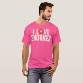 私はスヌーカープールビリヤードSnookerが大好き Tシャツ (正面フル)