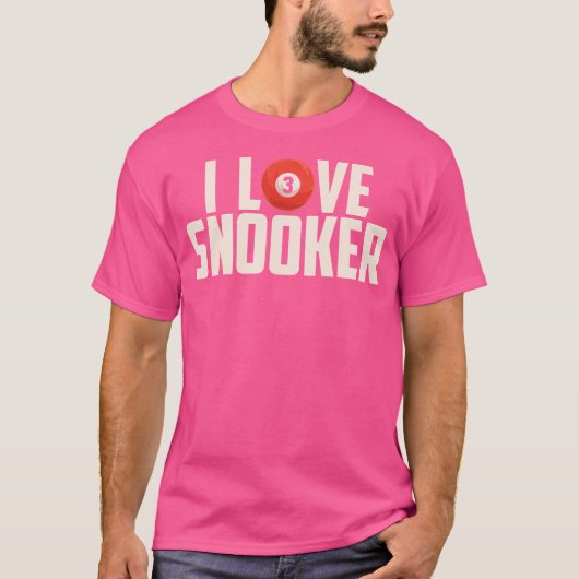 私はスヌーカープールビリヤードSnookerが大好き Tシャツ (正面)