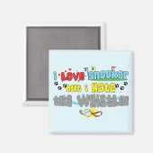 私はスヌーカーマグネットが大好き マグネット (正面/裏面)