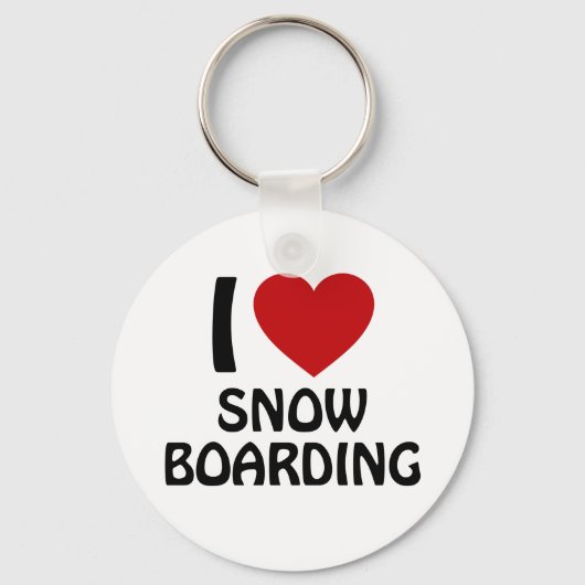 私はスノーボードが大好きだ キーホルダー (正面)