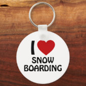 私はスノーボードが大好きだ キーホルダー (正面)
