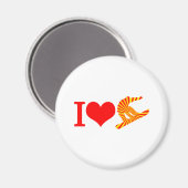 私はスノーボードが大好きだ マグネット (正面/裏面)