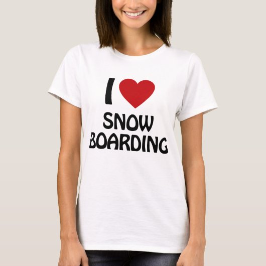 私はスノーボードが大好きだ Tシャツ (正面)