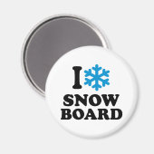私はスノーボードが大好き マグネット (正面/裏面)