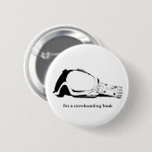 私はスノーボードの変種です 缶バッジ (正面&裏面)