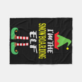 私はスノーボードの小妖精や小人に一致する家族グループChr フリースブランケット (正面(横))