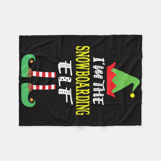 私はスノーボードの小妖精や小人に一致する家族グループChr フリースブランケット (正面(横))