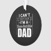 私はスノーボードパパ オーナメント (正面)