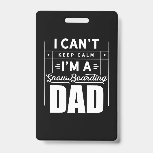 私はスノーボードパパ バッジ (正面)