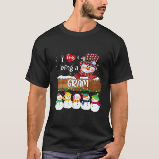 私はスノーミースクリスティマとグラム雪だるまをするのが大好き Tシャツ
