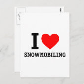 私はスノーモービルが大好き ポストカード (正面/裏面)