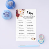 私はスパイマルサラ花ウェディングレセプションゲームカード チラシ (シングル)