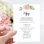 私はスパイ結婚のブライダルシャワーゲームカード 招待状