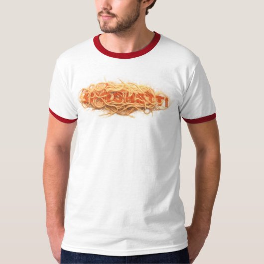 私はスパゲッティをlove! tシャツ (正面)