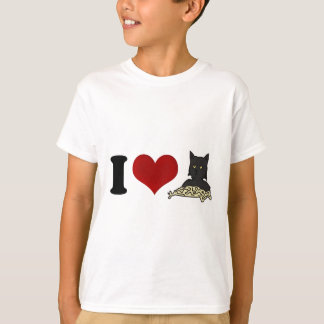 私はスパゲッティ猫を愛します Tシャツ