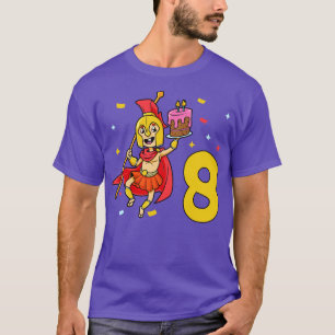 私はスパルタンキッズの誕生日8歳と一緒にお祝いします Tシャツ