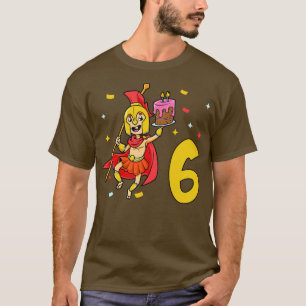 私はスパルタン子供の誕生日6歳で6歳 Tシャツ