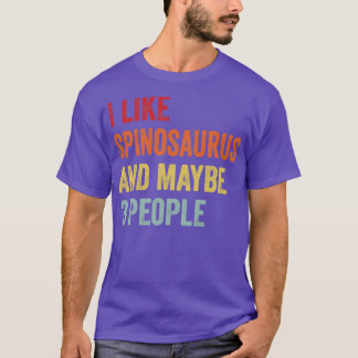 私はスピノサウルスが好きかもしれない3人のスピノサウルスの愛 Tシャツ