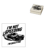 私はスピード違反で、私は予選カーおもしろいデザイン ラバースタンプ (押印)