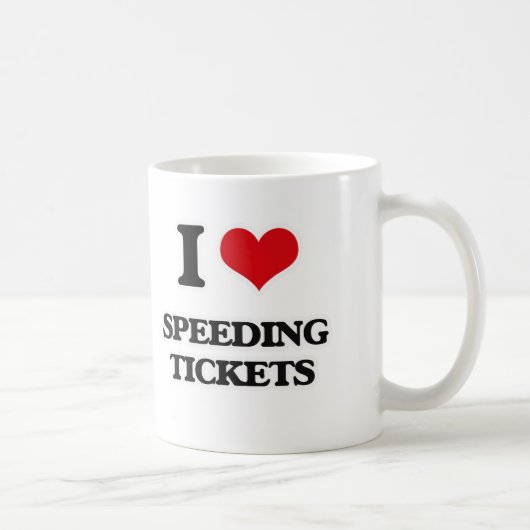 私はスピード違反切符を愛します コーヒーマグカップ (右)