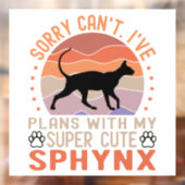 私はスフィンクス猫と一緒に計画を立てている ウィンドウサイン (シート2)