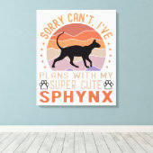 私はスフィンクス猫と一緒に計画を立てている キャンバスプリント (インサイチュ (ウッドフロア))