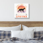 私はスフィンクス猫と一緒に計画を立てている キャンバスプリント (インサイチュ (寝室))