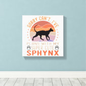 私はスフィンクス猫と一緒に計画を立てている キャンバスプリント (インサイチュ (ウッドフロア))