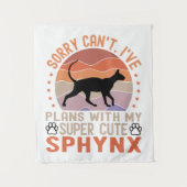 私はスフィンクス猫と一緒に計画を立てている タペストリー (正面)