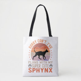 私はスフィンクス猫と一緒に計画を立てている トートバッグ