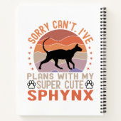 私はスフィンクス猫と一緒に計画を立てている ノートブック (裏面)