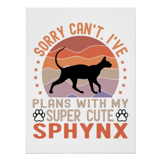 私はスフィンクス猫と一緒に計画を立てている ポスター (正面)