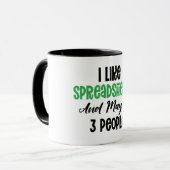私はスプレッドシートが好きで、3人かもしれない マグカップ (正面左)