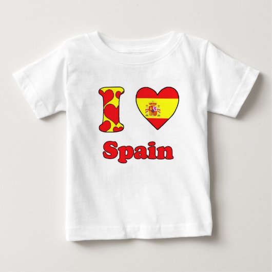 私はスペインが大好きだ ベビーTシャツ (正面)