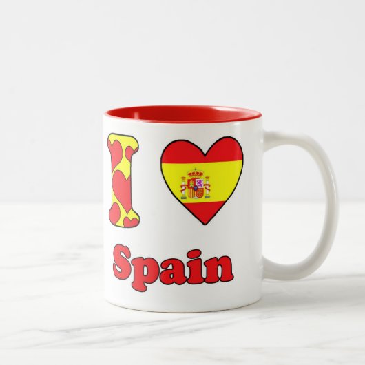 私はスペインが大好きです ツートーンマグカップ (右)