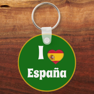 私はスペインとスペインのハートが大好き – 旅行/スポーツ キーホルダー