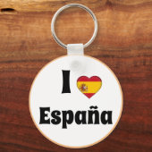 私はスペインとハートが大好き – 国、旅行/スポーツ キーホルダー (正面)