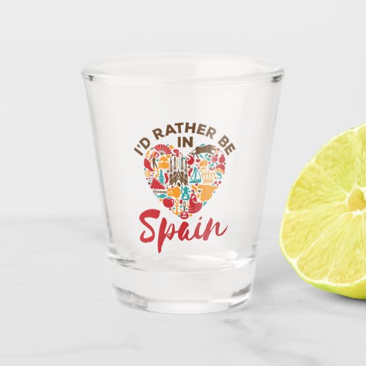 私はスペインに行きたい ショットグラス (正面)