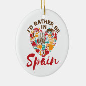 私はスペインに行きたい セラミックオーナメント (右)
