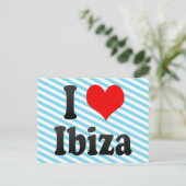 私はスペインのイビサが大好き。Me Encanta Ibiza,スペイン ポストカード (スタンド正面)