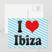 私はスペインのイビサが大好き。Me Encanta Ibiza,スペイン ポストカード (正面/裏面)